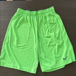 Nike Men's Neon Green Athletic Shorts
